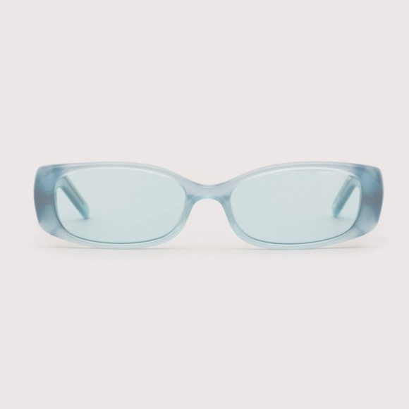 COPY - DMY BY DMY Billy (Milky Blue) Rectangle Sunglasses- NEW - Picture 1 of 11